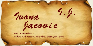 Ivona Jačović vizit kartica